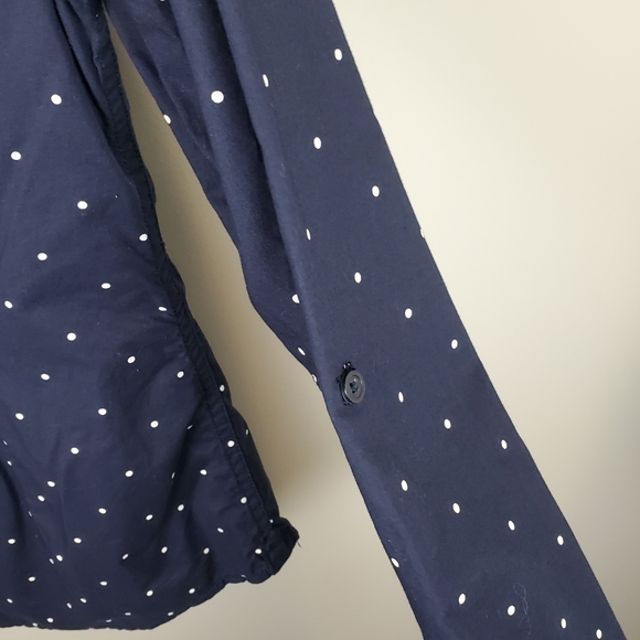 Tommy Hilfiger Navy w/Polka Dot Button Down - Picture 4 of 5